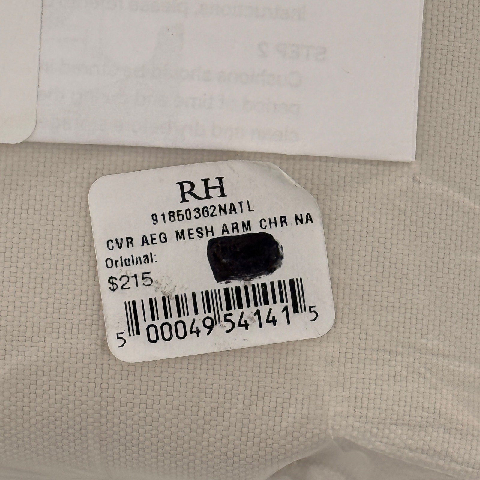 Restoration Hardware Aegean Mesh Dining Arm Chair Cover Natural