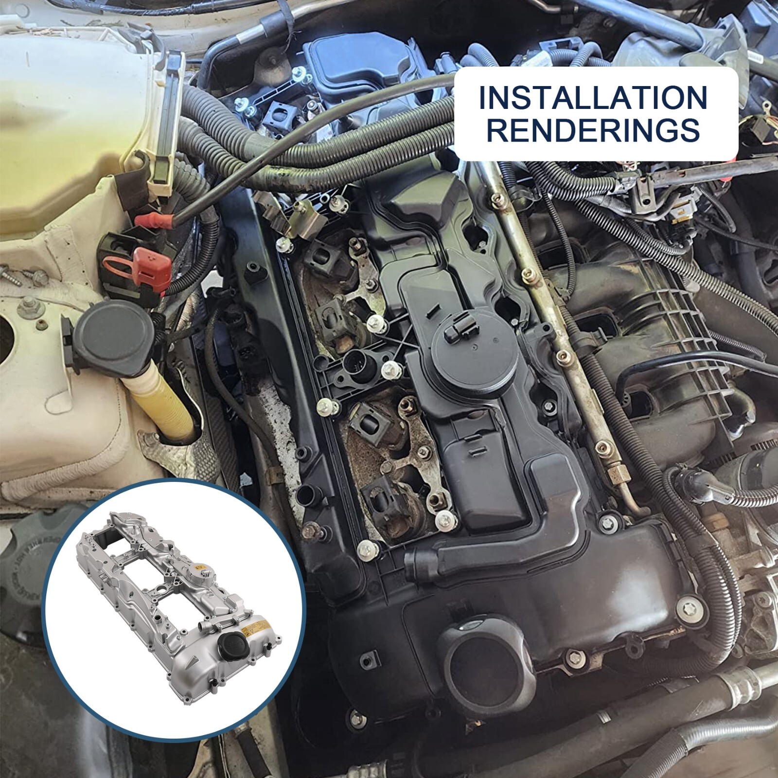 ALUMINUM Valve Cover w/ Gasket & Cap For BMW 135i 335i 535i 640i 740i X3 X5 N55