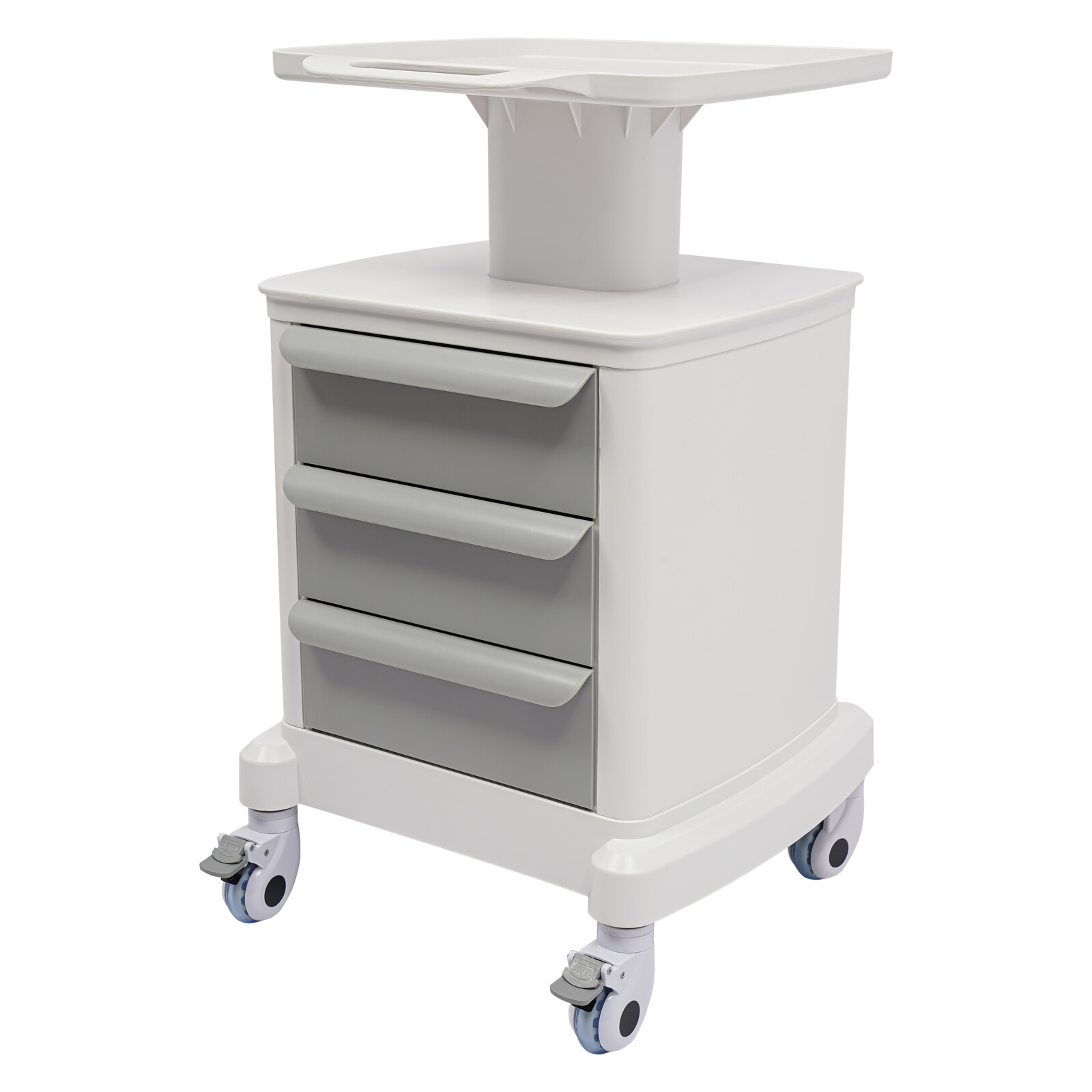 Dental Medical Mobile Cart Instrument Trolley 3 Drawers with Power Socket