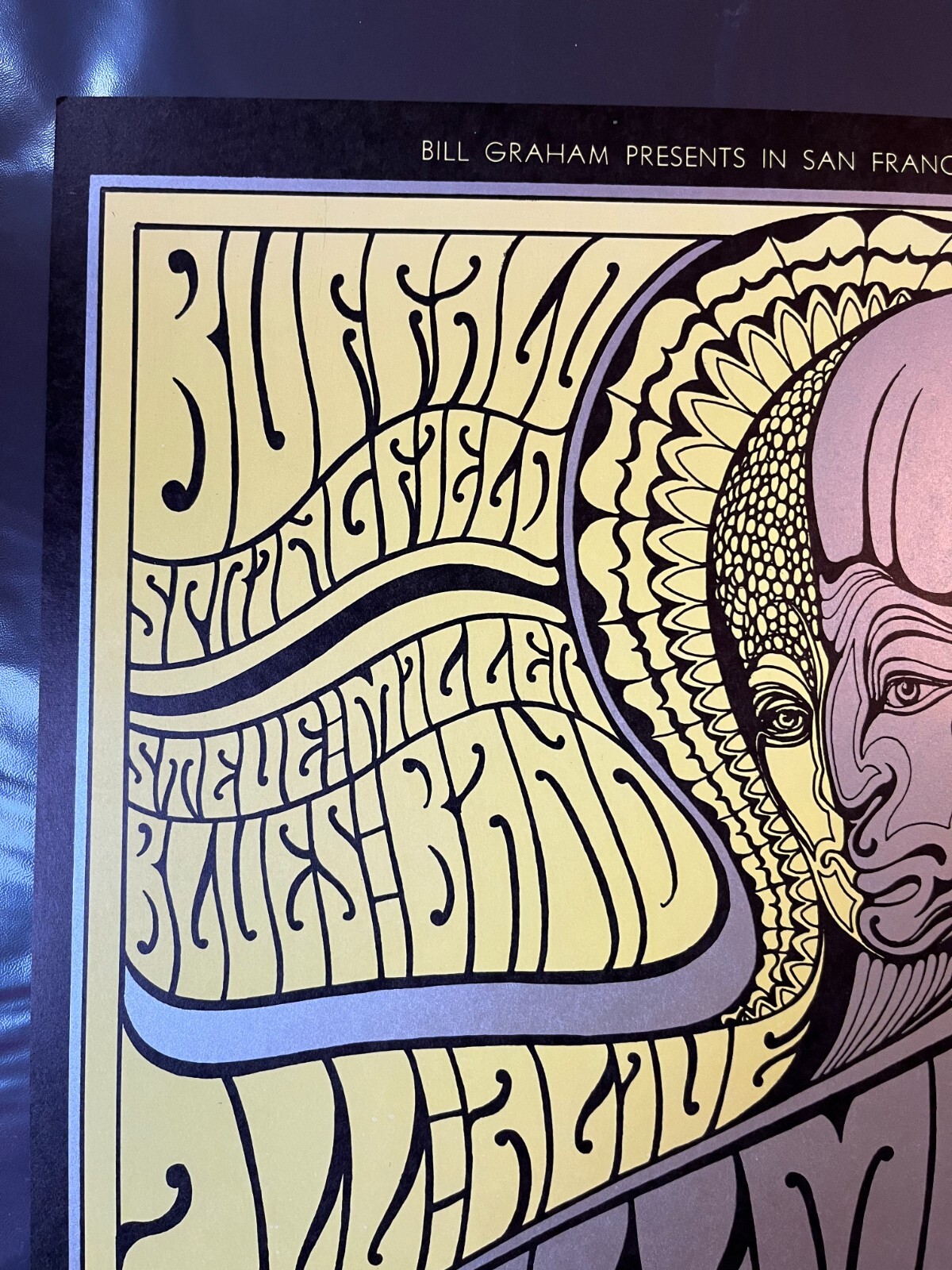 1967 BG-61 Buffalo Springfield Concert Poster Bill Graham Wes Wilson