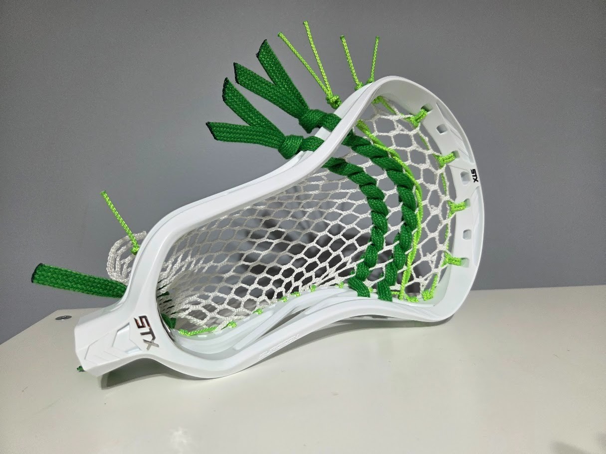 NEW STX Surgeon 1K GREEN Soft Mesh Lacrosse LAX Head HERO 4.0 Custom Stringing