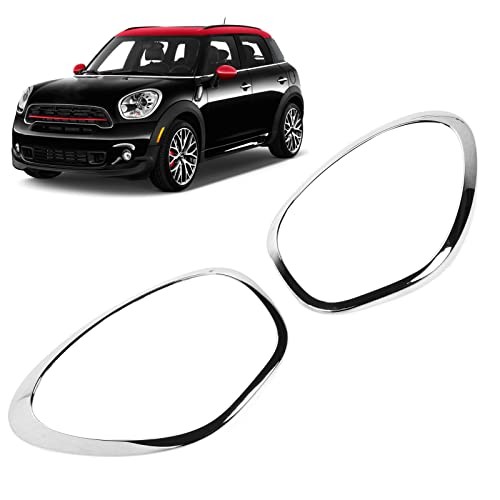 2pcs Headlight Ring Trim Bezel for Cooper R60 Countryman, ABS Chrome Left