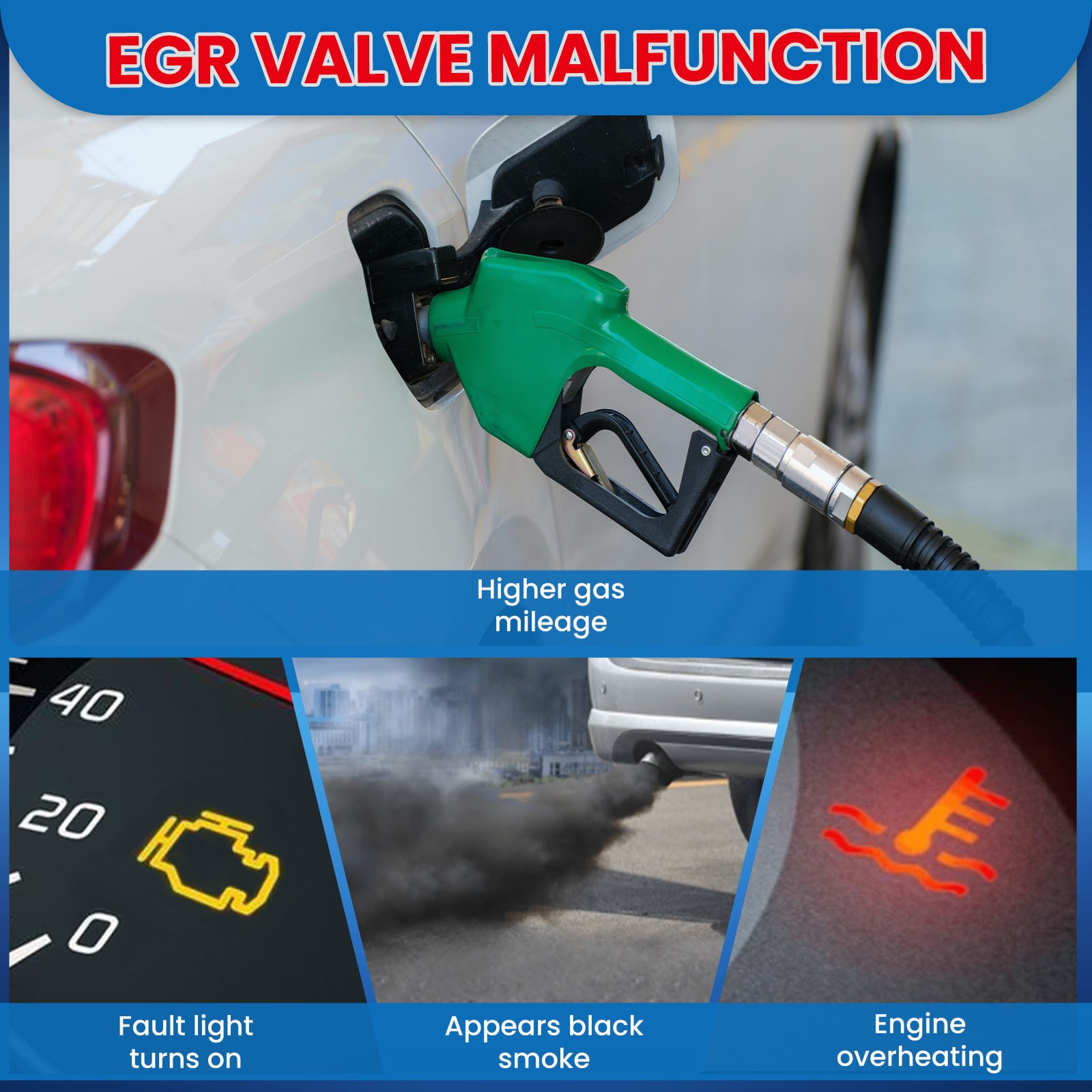 911-164 EGR Valve for Buick Sebring Cadillac Chevrolet Pontiac GMC Oldsmobile