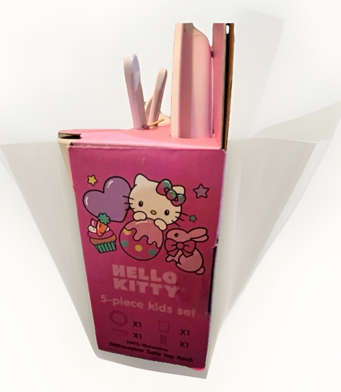 Hello Kitty Easter 5-piece Kids Dish Set Bowl Plate Cup