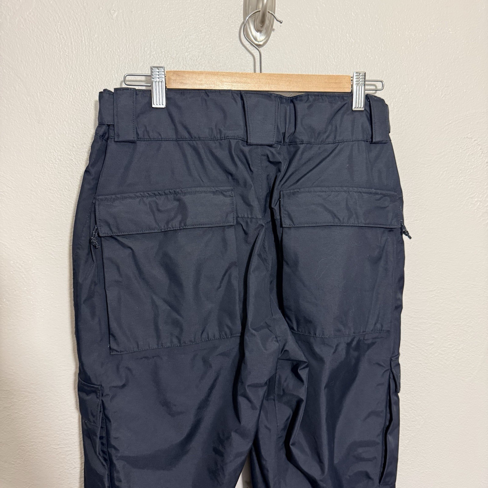 Columbia Omni-Tech Waterproof Breathable Snow Ski Pants Mens Black Cargo Sz M