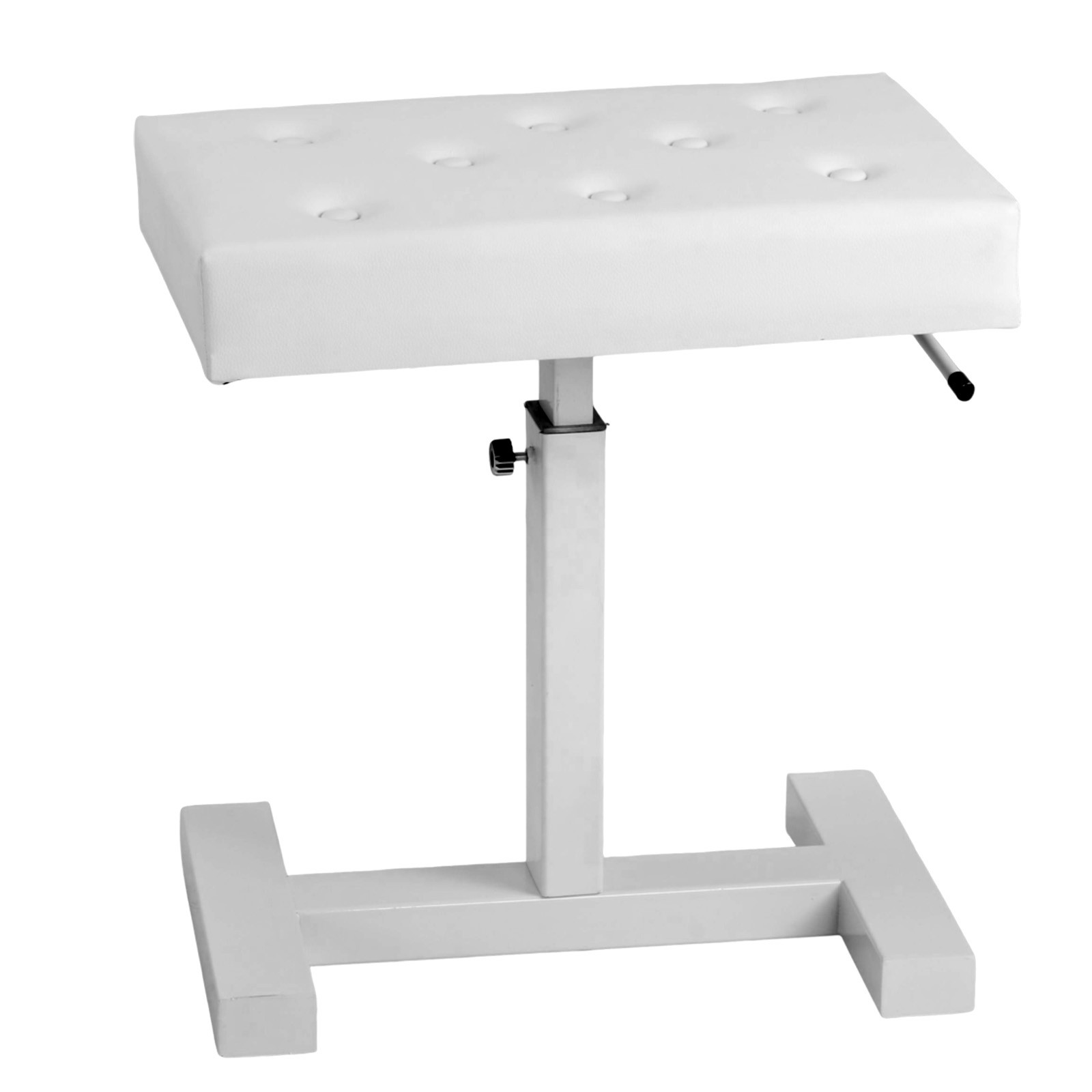 Hydraulic Lifting Piano Bench Height Adjustable Keyboard Bench Seat Stool(White)