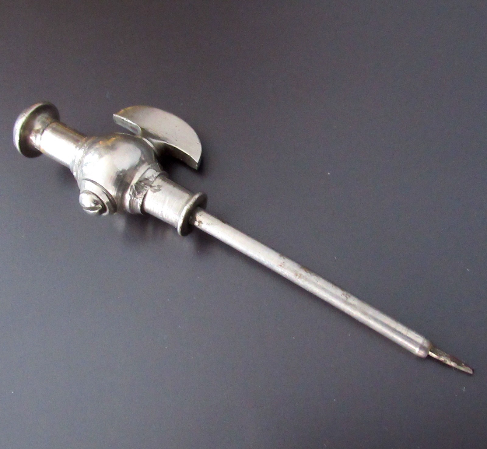 Antique Victorian Half Axe Champagne Bottle Needle Tap Regulator Steel Faucet