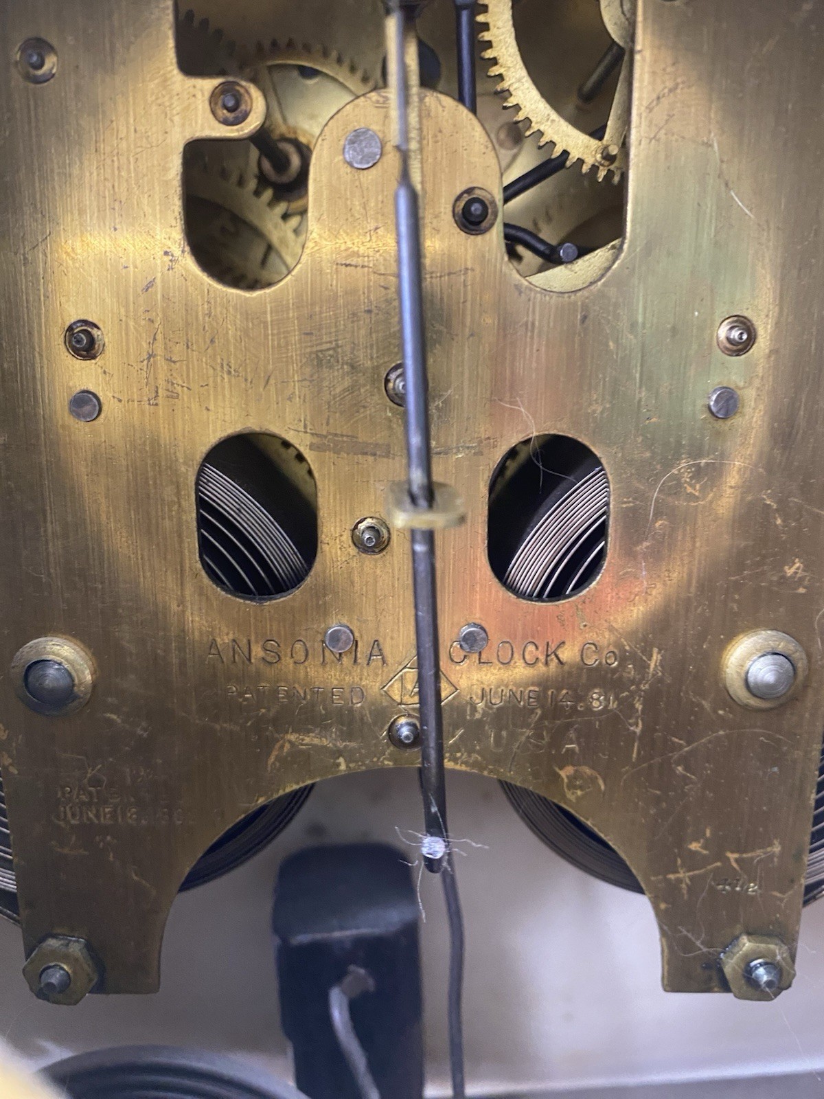 ANTIQUE ANSONIA ROYAL BONN "LA NORD" KEY WIND BONG STRIKE PORCELAIN CLOCK! NICE!