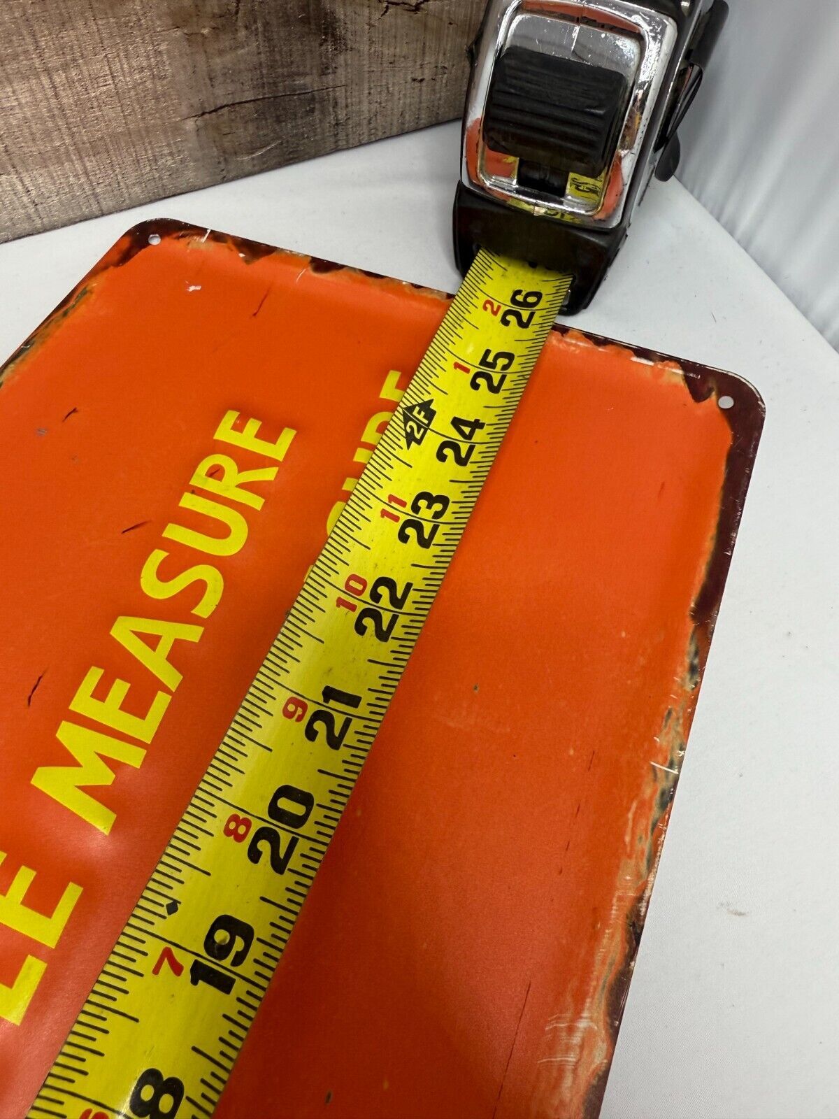 "DOUBLE COLA" EMBOSSED METAL ADVERTISING SIGN, (26"x 8") AWESOME SIGN