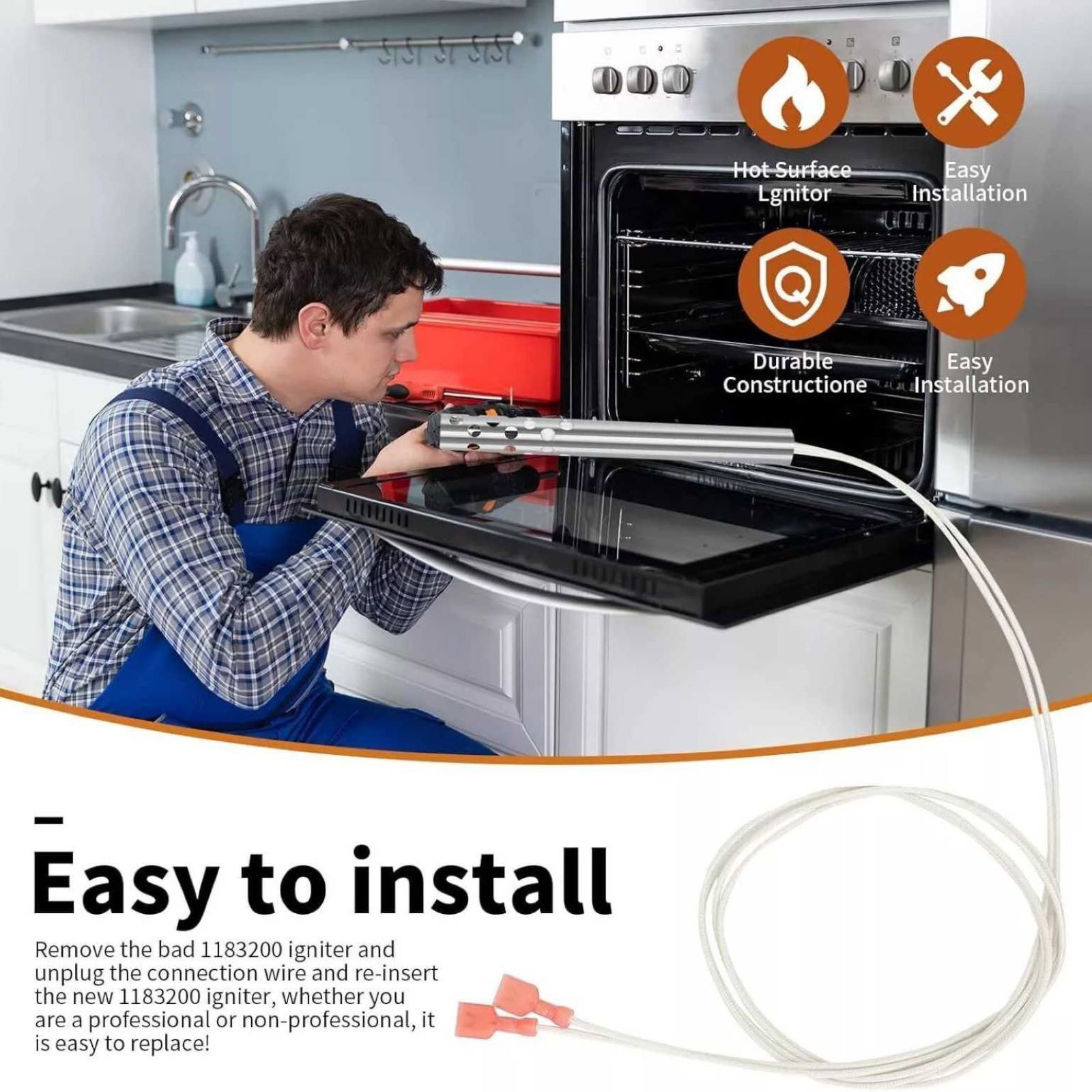 1183200 Ignitor Hot Surface for Southbend Range Oven Commercial Kitchens