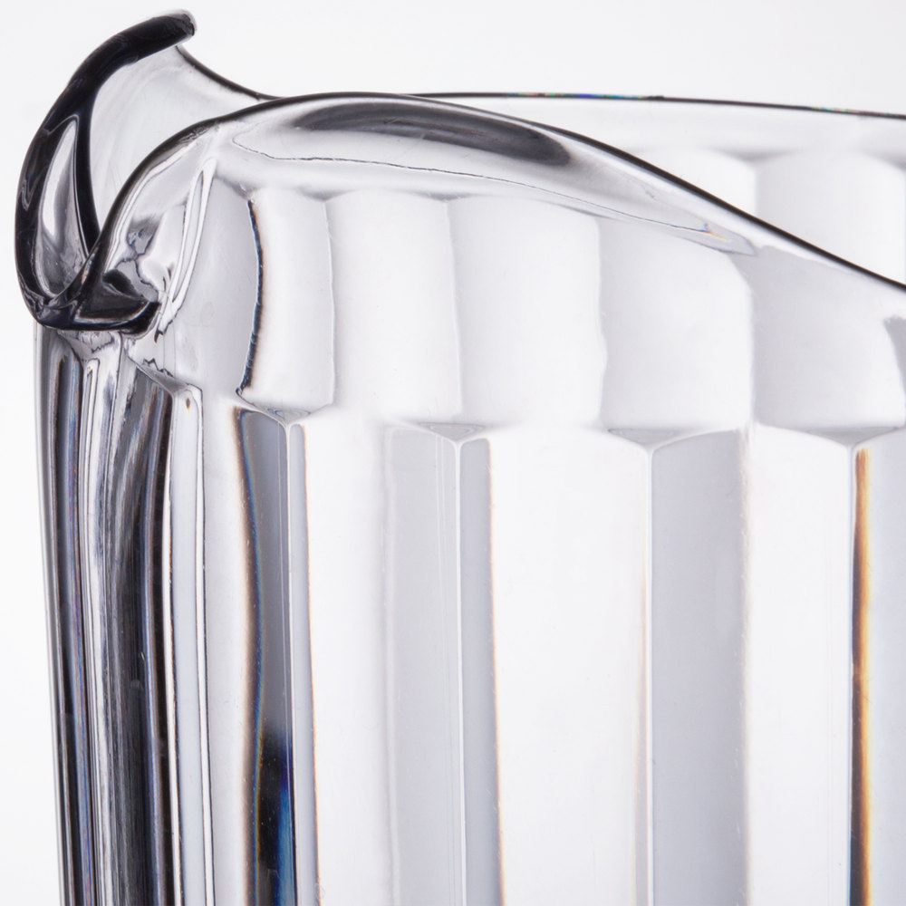 12 PACK Clear 60 Oz Plastic Round Bar Restaurant Beverage Serving Spout Pitchers