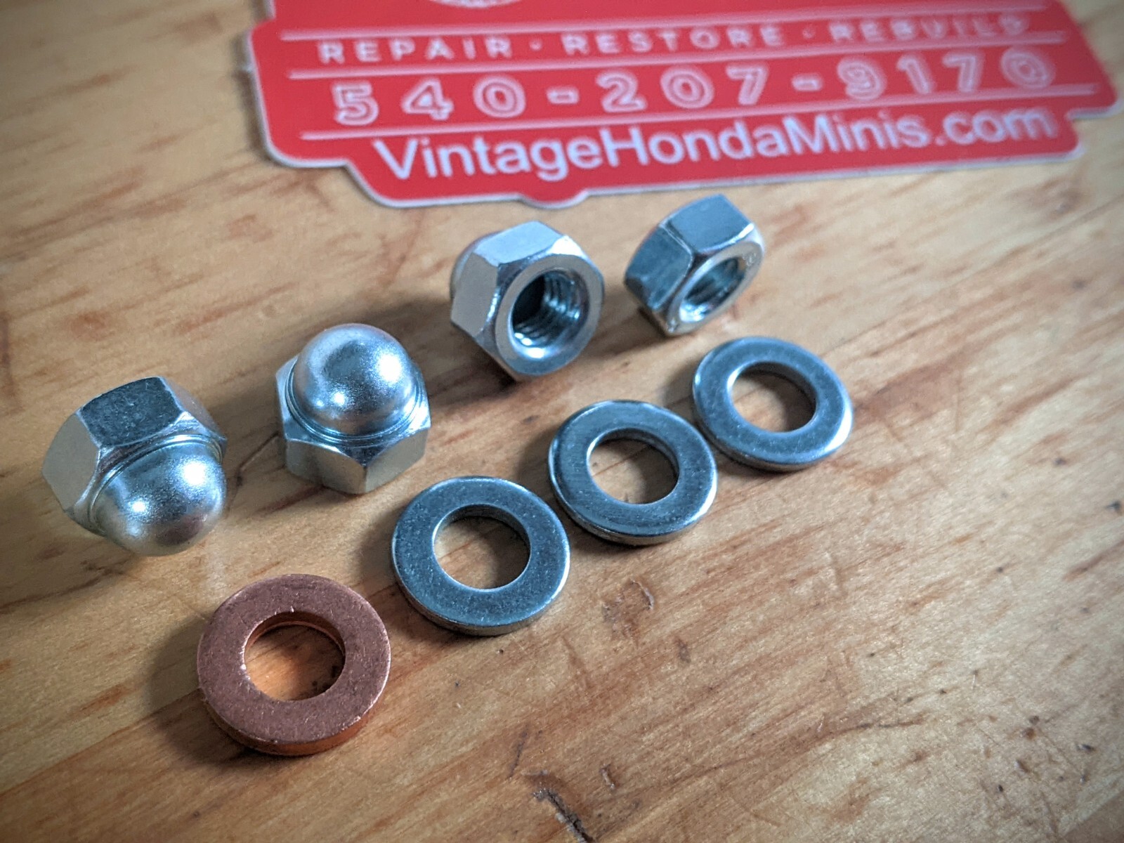 Cylinder Head - Low Profile Japanese Acorn Nut Kit - Honda Z50 CT70 SL70 ATC70