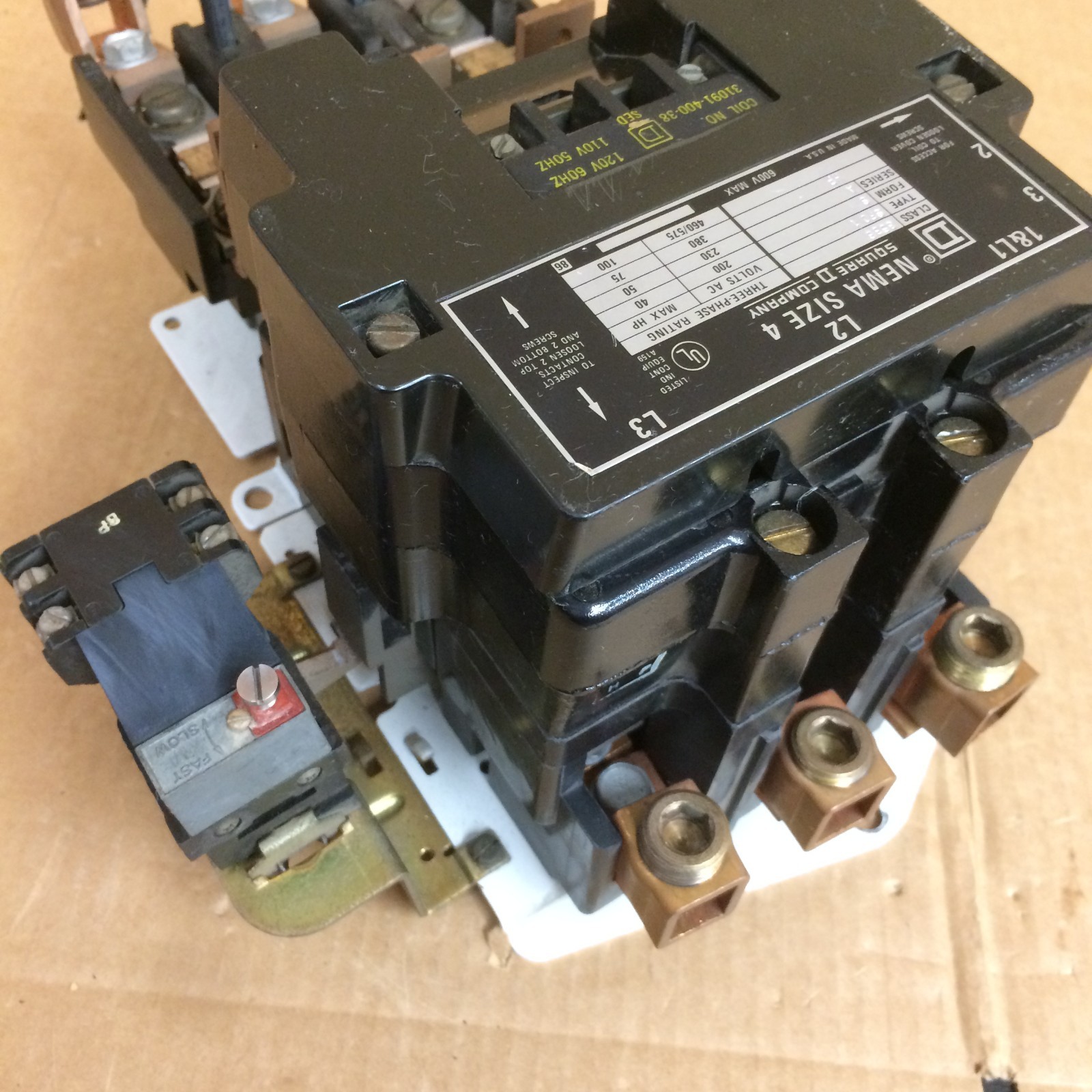 NICE TAKEOUT Square D 8536SF01S Nema Size 4 Motor Starter SER A SUPERB CONDITION