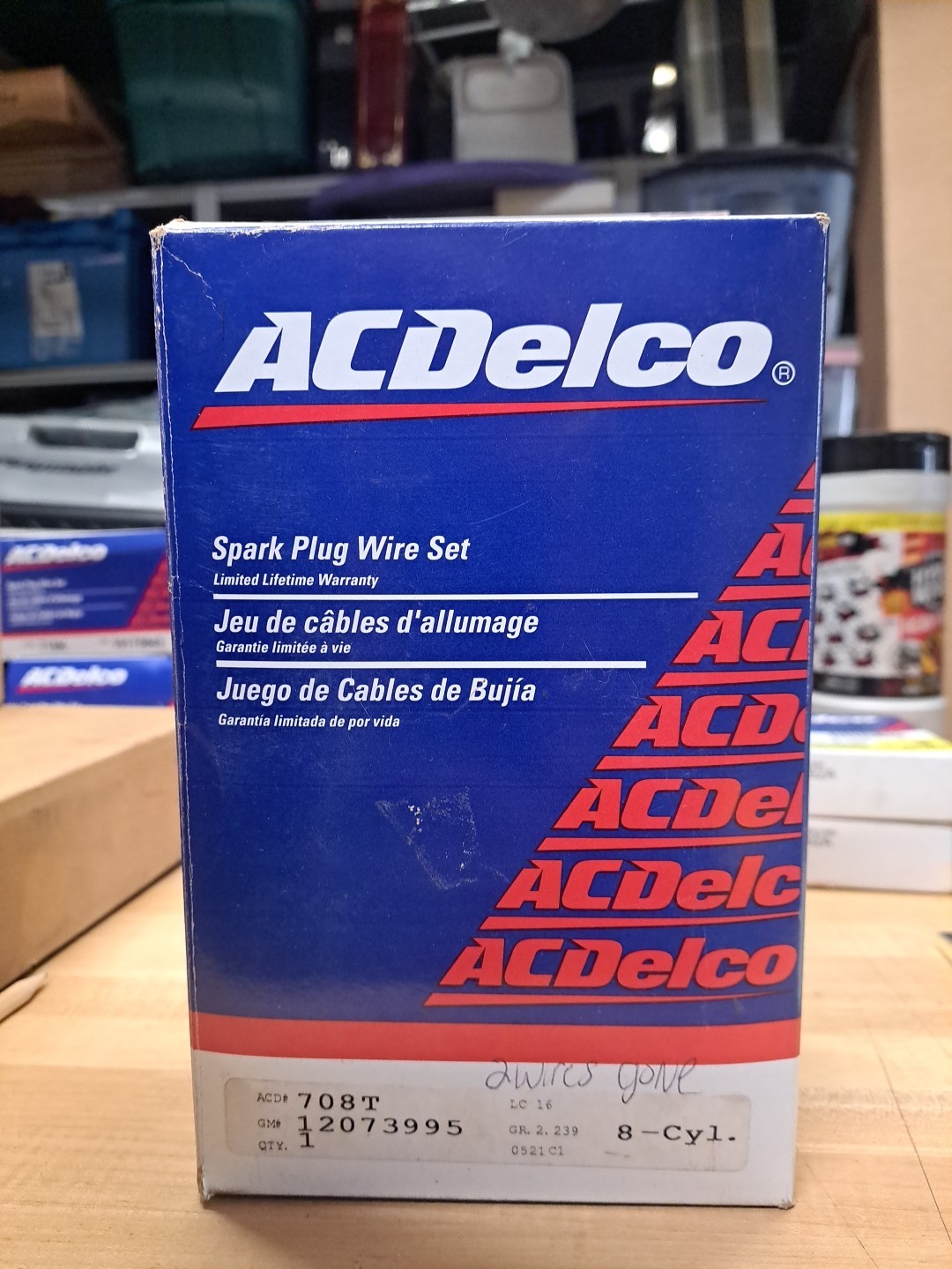 OEM # 12073995 GM General Motors AC DELCO # 708T spark plug wire set