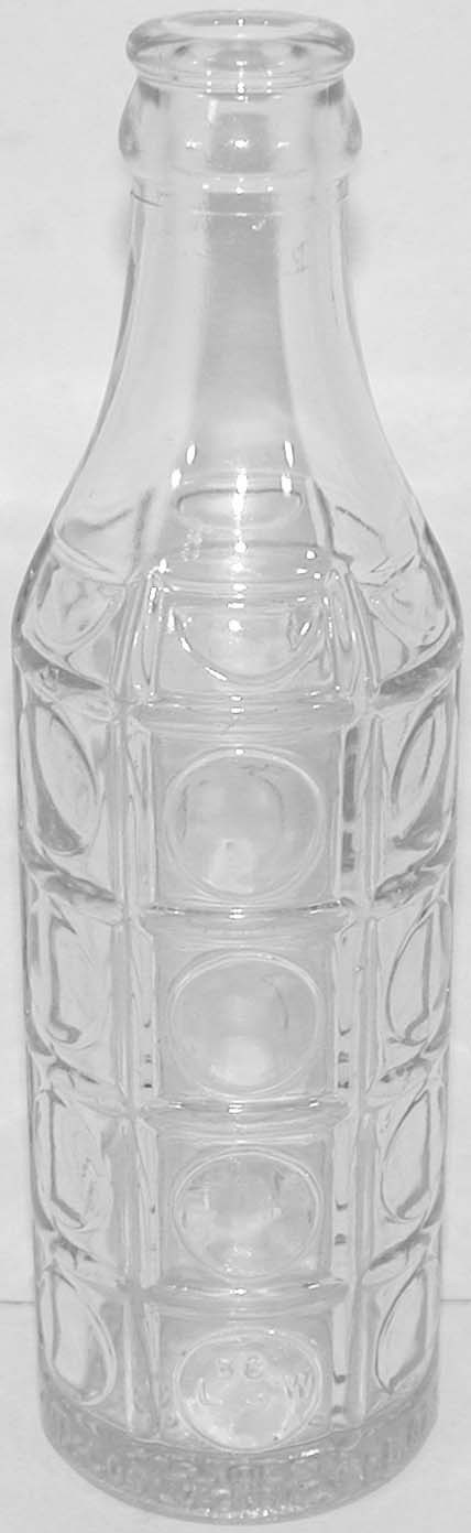 Vintage soda pop bottle ORANGE CRUSH art deco embossed dots 6oz Greensboro NC