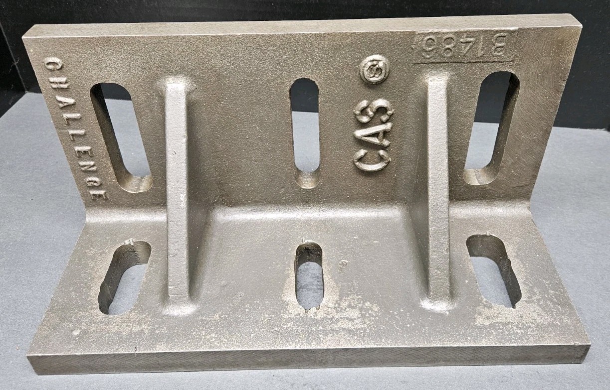 Challenge USA! 12" x 6" x 5" Angle Plate Slotted Webbed B1486 Machinist Fixture