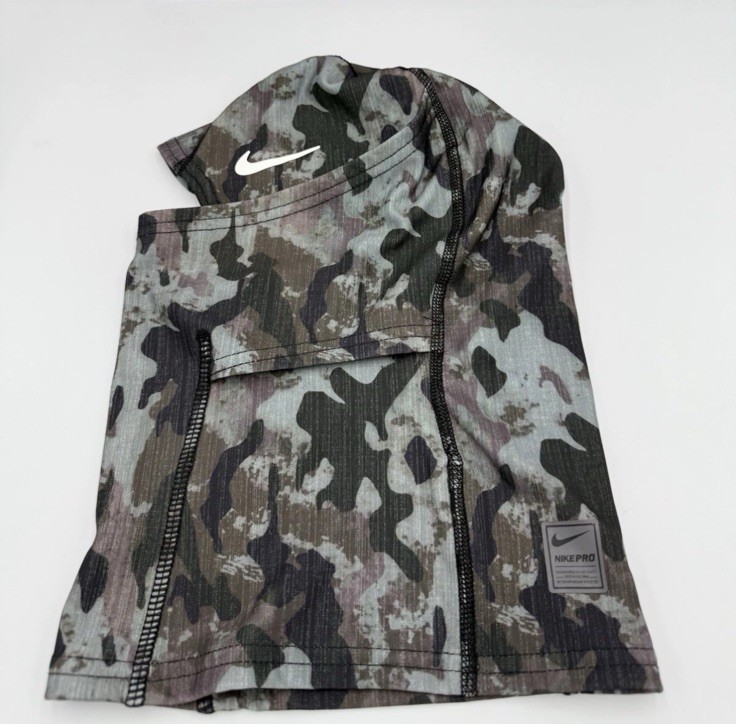 Nike Pro Hyperwarm Ski Mask Hood Therma-Fit - Grey Camo -US Stock