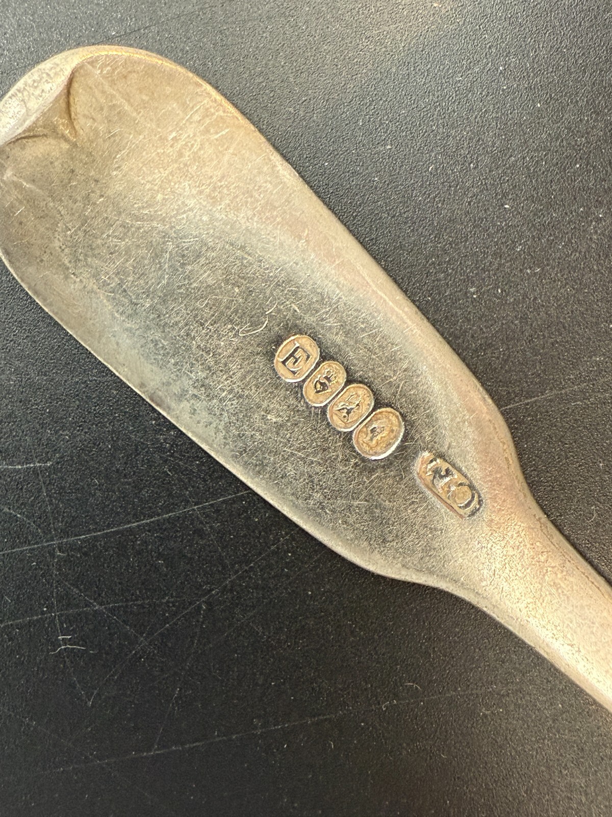 Irish Sterling Teaspoon 1825 Dublin Charles Marsh Rat Tail Fiddle 18.4g