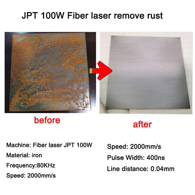 JPT Mopa 100W Fiber Laser Marking Machine Rotary Metal Steel Marking BJJCZ US