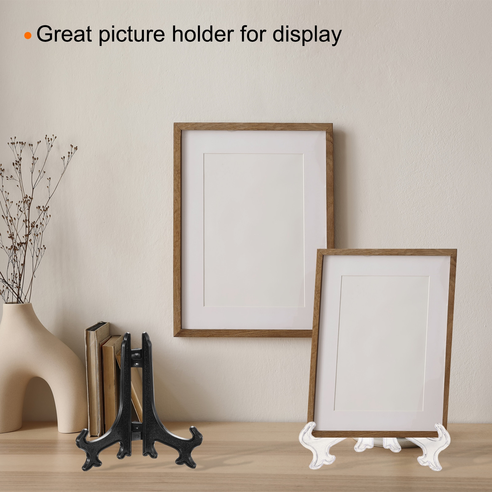 9" Acrylic Plate Stands for Display Stand Plate Holder Transparent 5Pcs