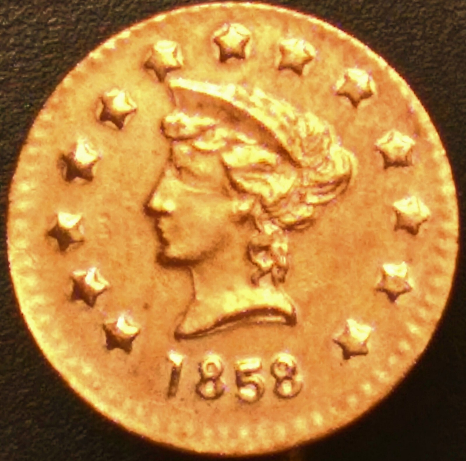 MULE? 1858 California Gold 1/2. Wreath 4a token/charm/ingot/bar/pin/exonumia/lot