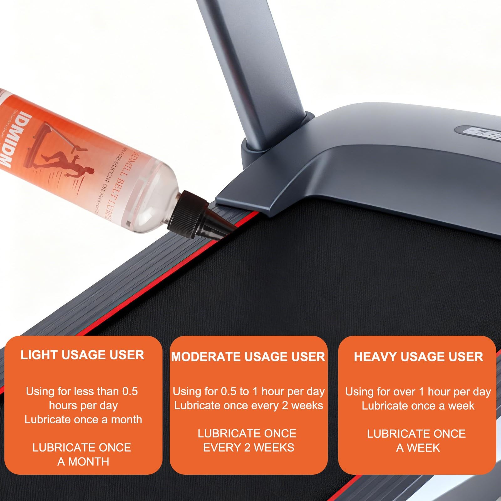 Treadmill Belt Lubricant, 100 Silicone Oil, 4 fl oz / 118 ml, Easy-Apply Nozz...