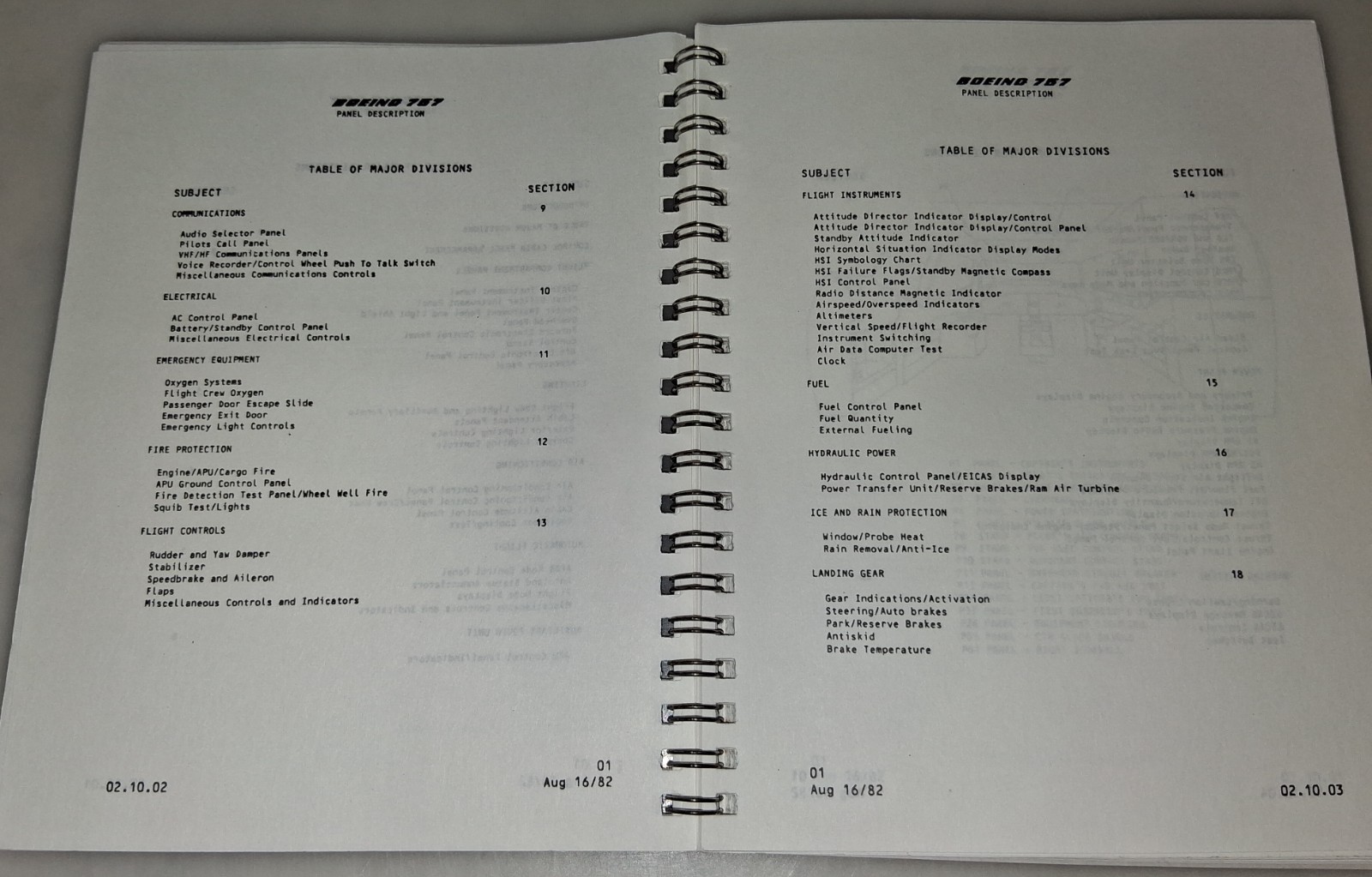 Boeing 757 Panel Description Maintenance Training Manual 1984 Airplane Book