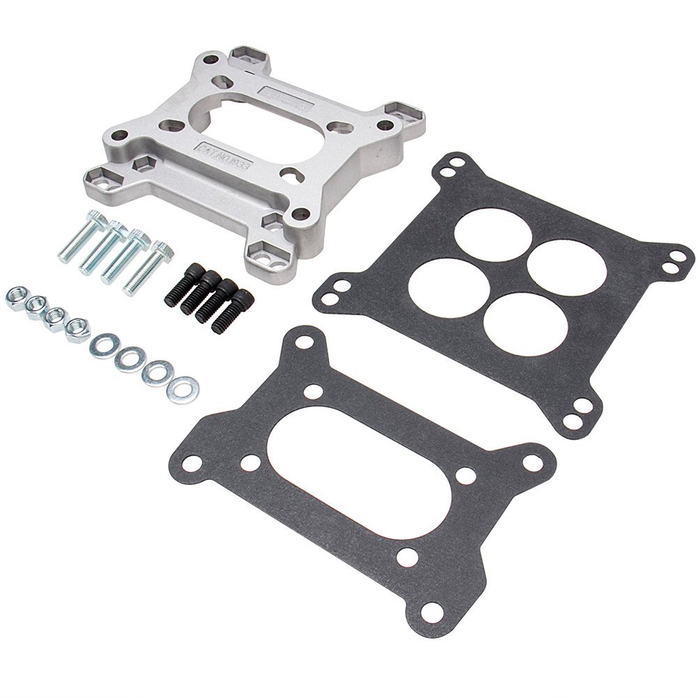 Aluminum 1933 Carb Carburetor Adapter 2bbl-4bbl Kit 4-Bolt 2 Barrel to 4 Barrel
