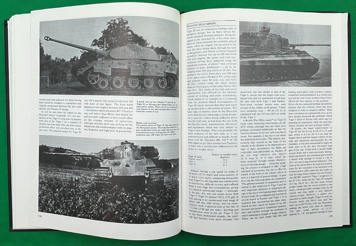 "GERMAN TANKS OF WORLD WAR TWO" BY GEORGE FORTY 1988 UK PRINTING