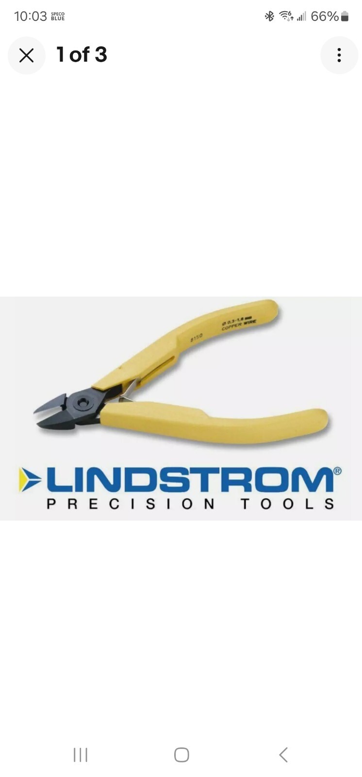 Lindstrom Steel Side Cutting Wire Cutters - Yellow Micro bevel 8150