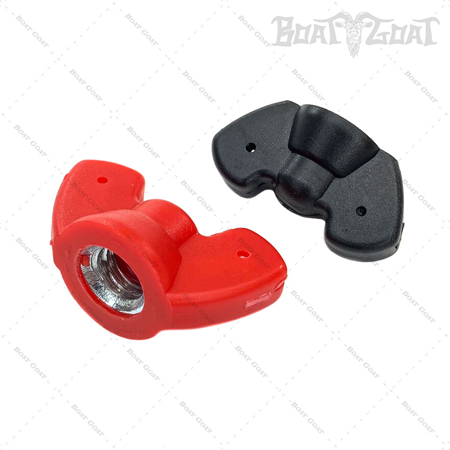 Minn Kota Power Center Wing Nuts - Red & Black - Battery Box - 2993150