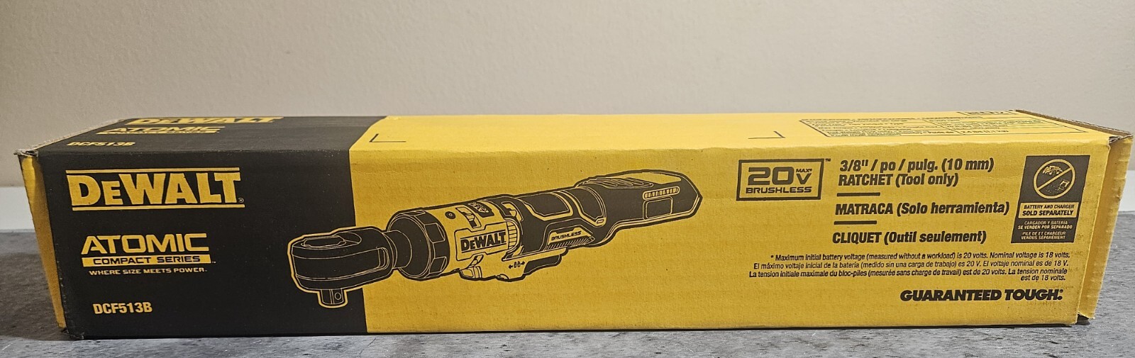 DEWALT ATOMIC COMPACT SERIES 20V MAX Brushless 3/8'' Ratchet DCF513B (Tool Only)