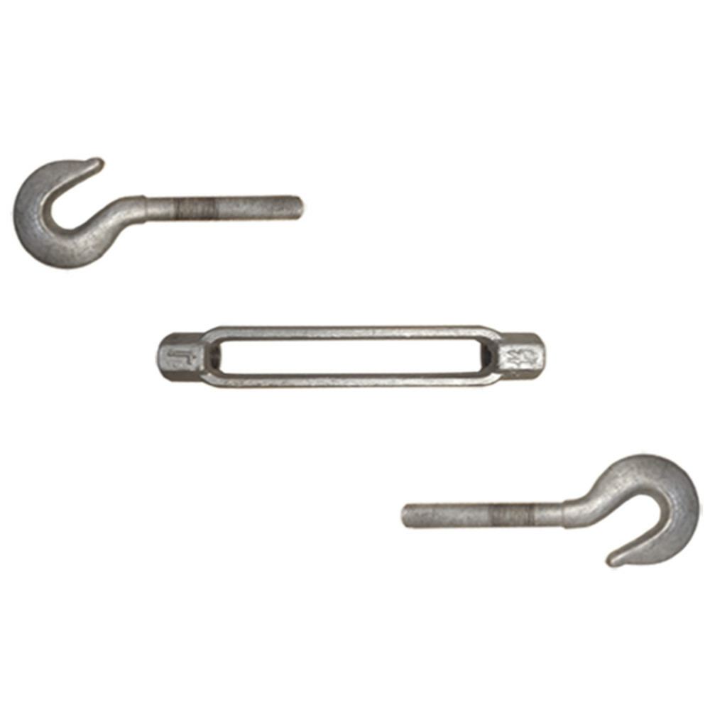 HOOK-HOOK Turnbuckle 1/4" x 4" Pulley Galvanized Drop Forge Swivel Hook Hoist