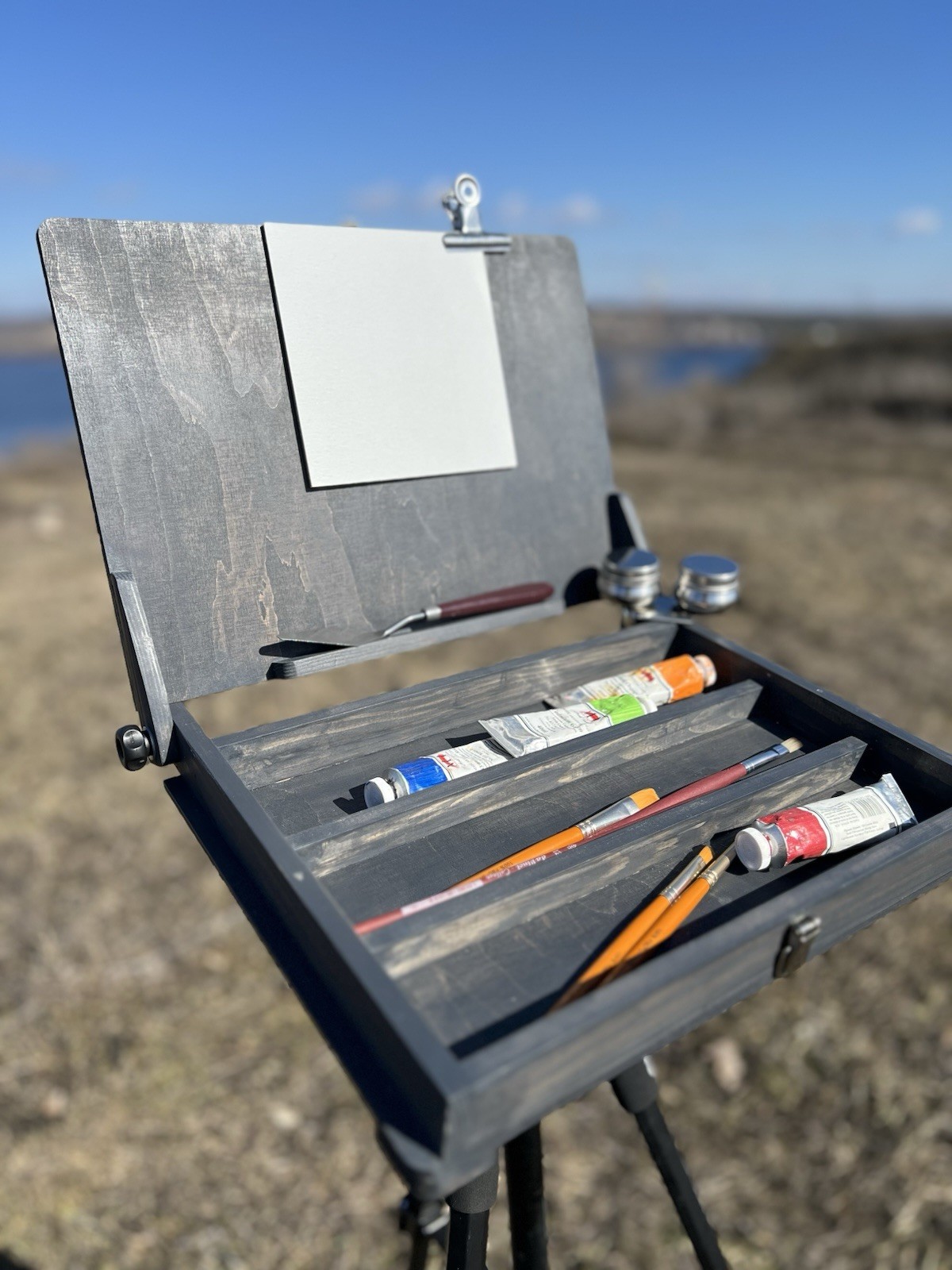 Deep Pochade Box 14*10 “ Plein Air Travel Easel -Portable Artist paint storage