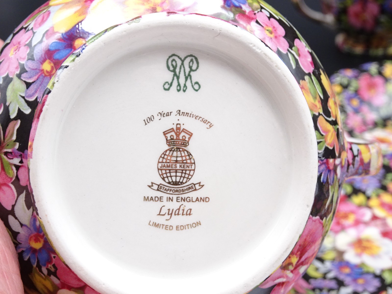 JAMES KENT STAFFORDSHIRE "LYDIA" CHINTZ BREAKFAST SET 100TH ANNIVERSARY EDITION