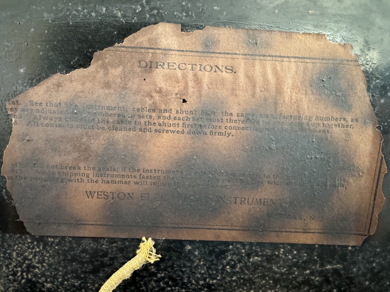 1890 WESTON Switchboard Factory AMMETER Amperage Amp Meter Panel Mount 10"