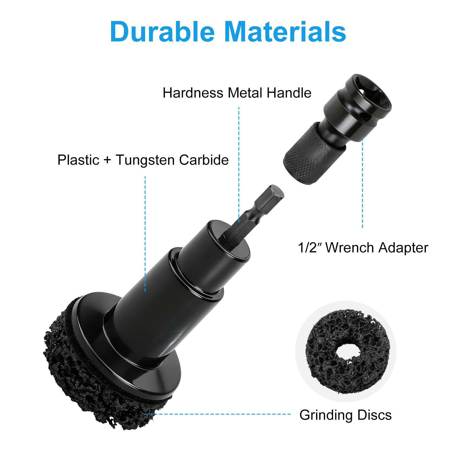 12x Wheel Stud Cleaner Hub Resurfacing Car Rust Remover Brake Disc Grinding Tool