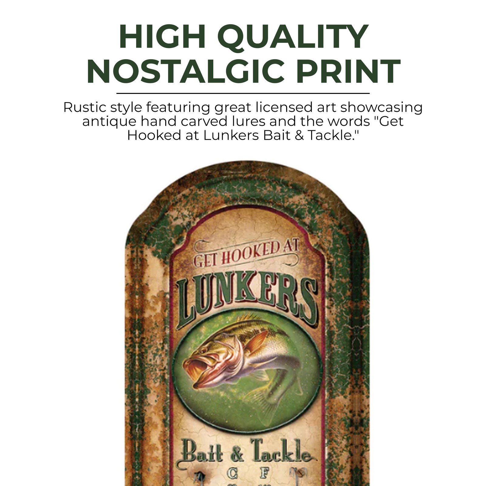 Rivers Edge Products Tin Thermometer, 17" x 5" Indoor or Outdoor Thermometer,