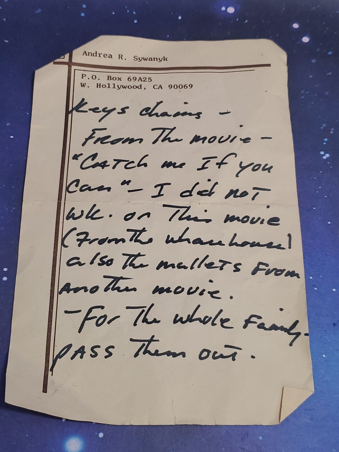 Catch Me If You Can 1989 RARE 57 CHEVY BEL AIR KEY CHAIN MOVIE PROMO Gold Tone