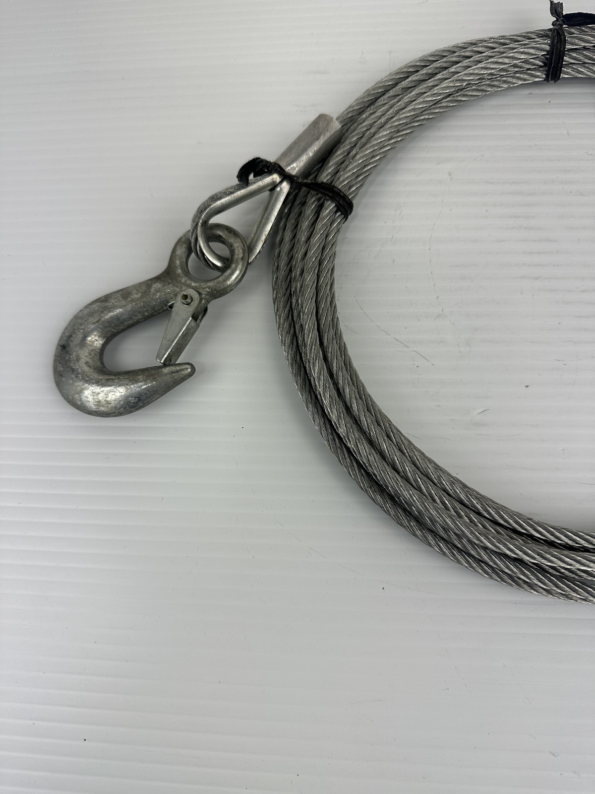 Boat Trailer Winch Cable 7/32 with Hook 25' Long Steel