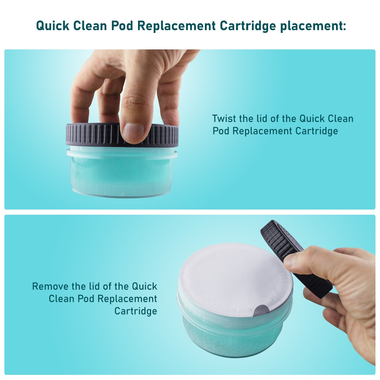 Quick Clean Pod Replacement Cartridge Compatible with Philips Norelco, 4 pack