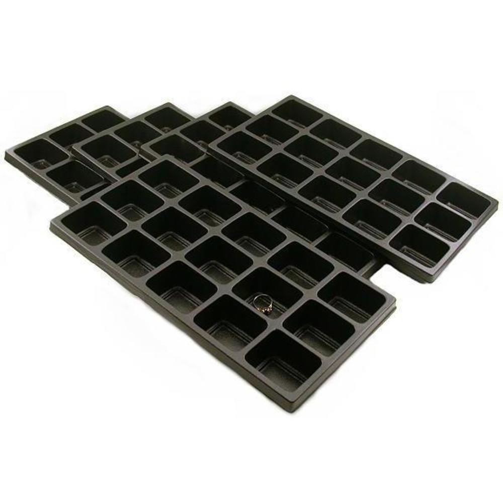 Tray Insert 15 Compartment Black Plastic 5pc