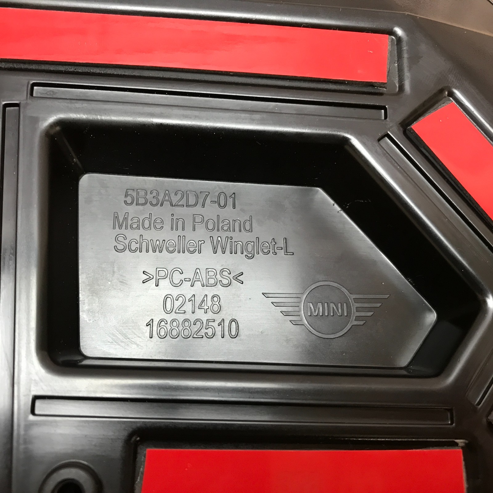 GENUINE MINI F66 F67 JCW Side Sill Winglets 51775B3A2D7, 51775B3A2D8. PAIR. 39D