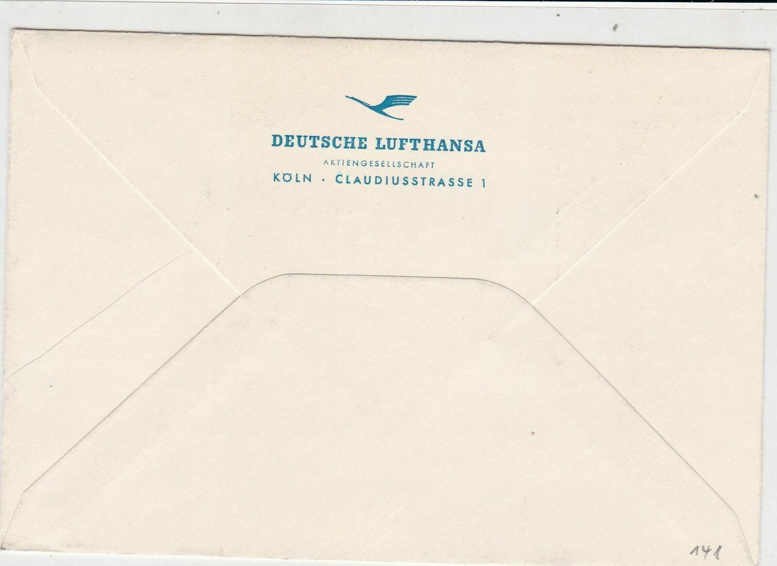 Germany 1959 Lufthansa Slogans Interpex Germany-USA Flight Stamps Cover Rf 25912