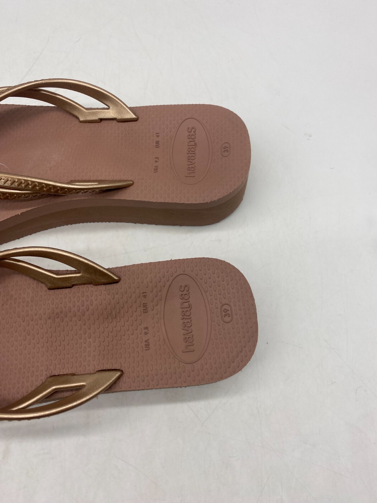 Havaianas Cappuccino Wedge Flip Flops Women's Sz 39 BR / 9.5 US