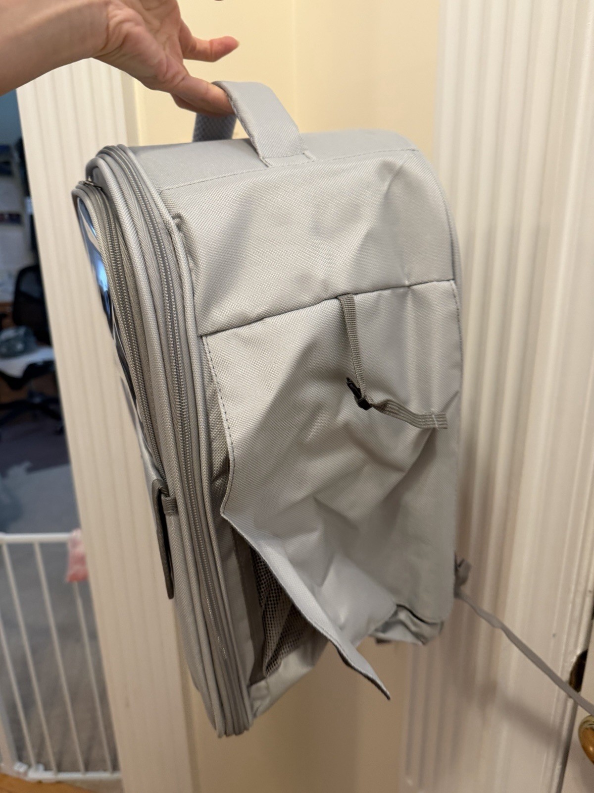 Cat Carrier Backpack, Spacious Breathable Cat Carrying Bag with Three Openings