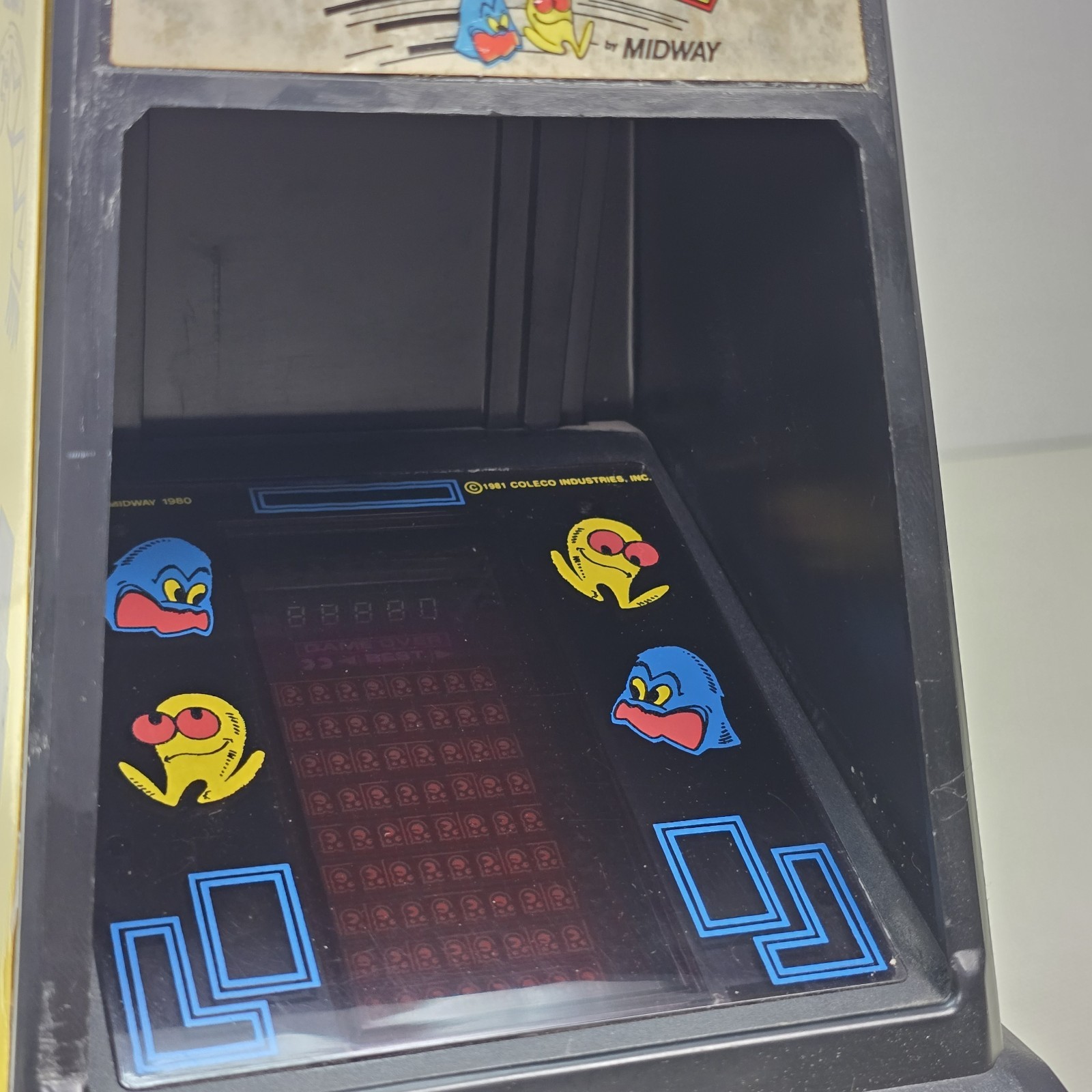 Vintage 1981 Tabletop Pac-Man Arcade Game by Midway's Coleco Works Perfect