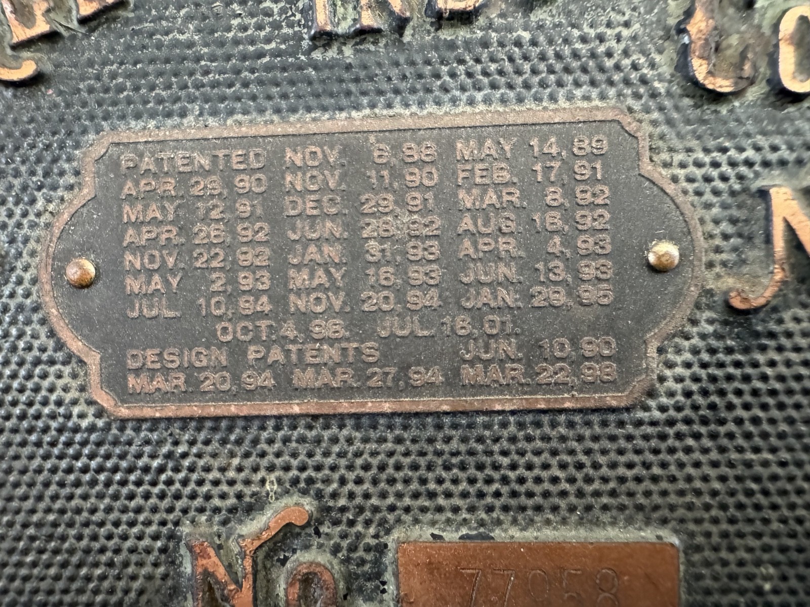 1890 WESTON Switchboard Factory AMMETER Amperage Amp Meter Panel Mount 10"