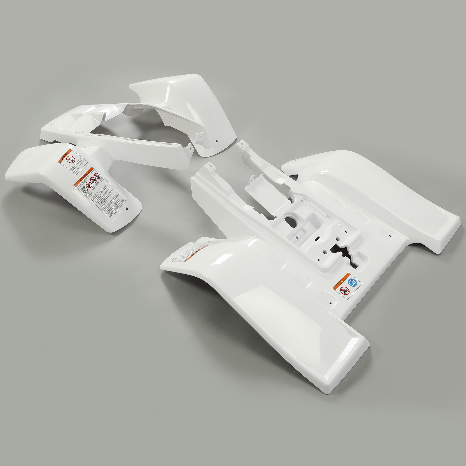 One Set White Front & Rear Fender Plastic Body For Yamaha Banshee 350 1987-2006