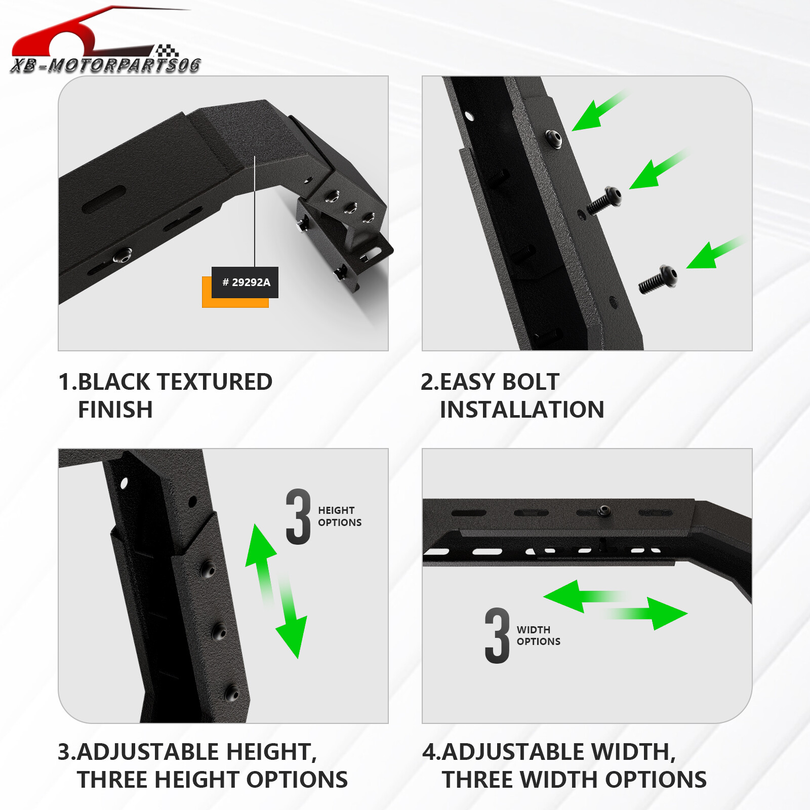 1000LBS Full-Size 23" Overland Bed Racks For F-150/Tundra/JT/Frontier/Ram 1500